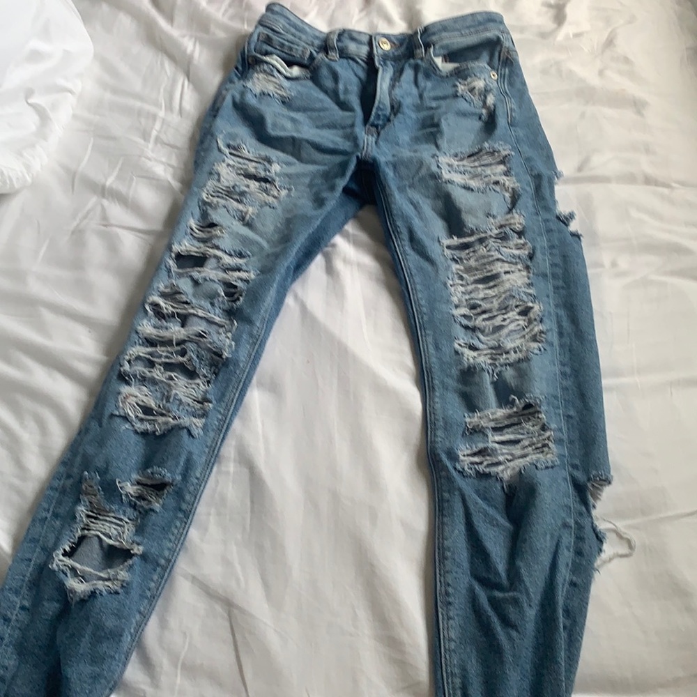 American eagle ripped skinny jeans(stretch)